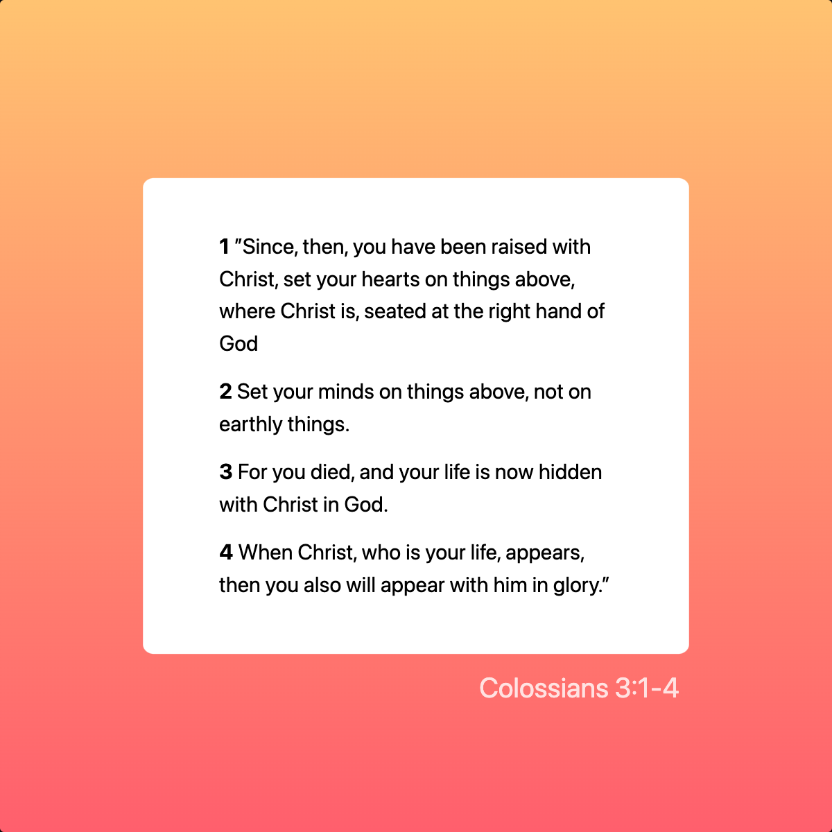 Colossians 3:1-4