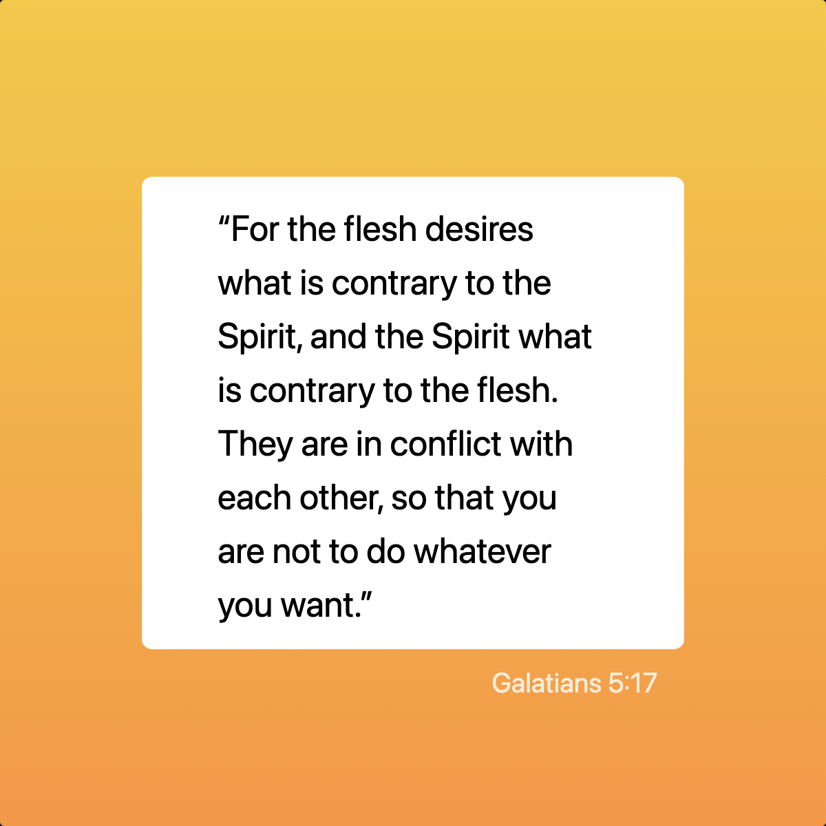 Galatians 5:17